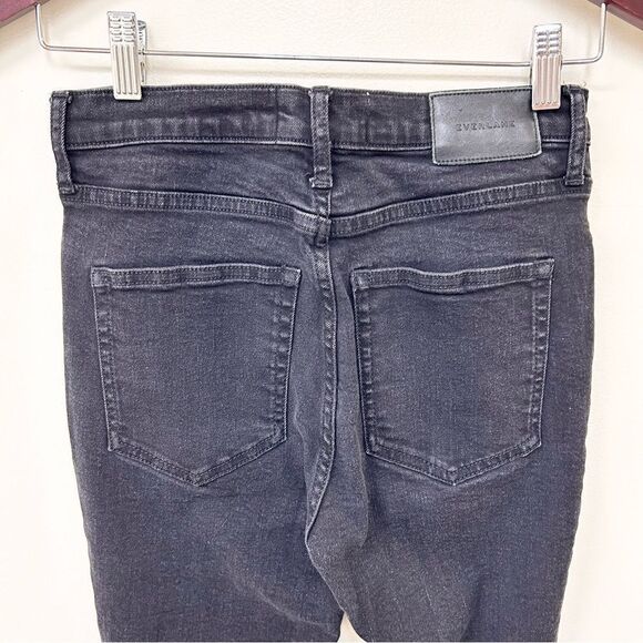 Everlane High Rise Authentic Stretch Skinny Jeans Black Wash Size 28 Ankle - Picture 5 of 8